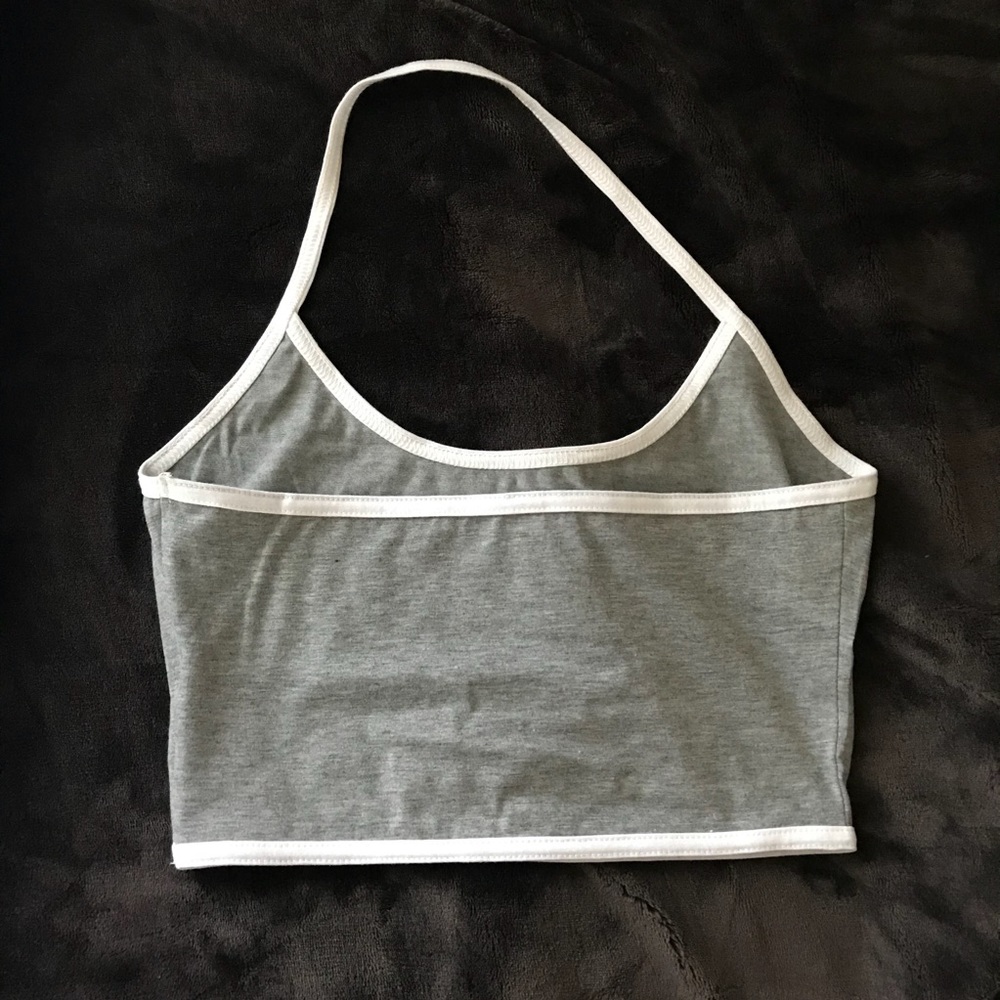 BRAND NEW! Gray Halter Neck Crop Top - Picture 5 of 5
